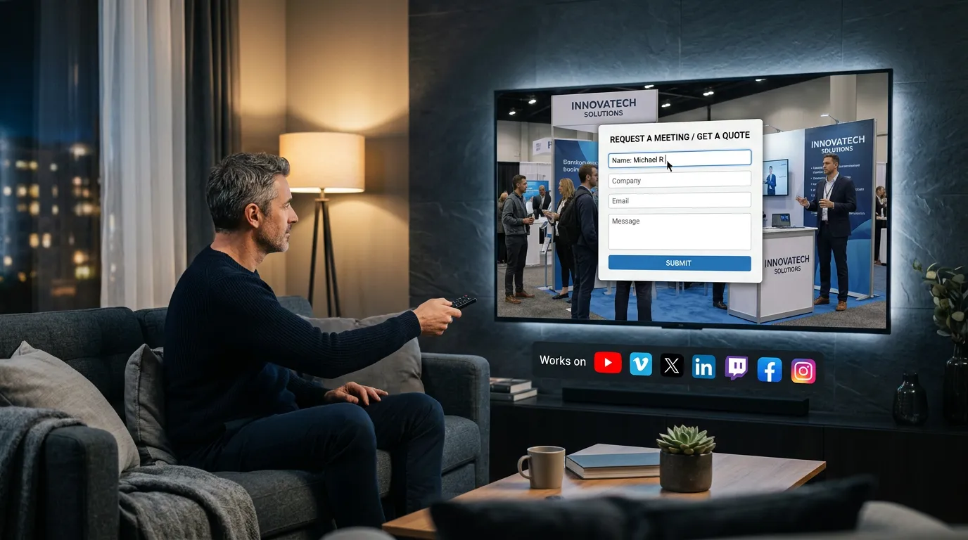 Interactive video on Smart TV, laptop, tablet and phone